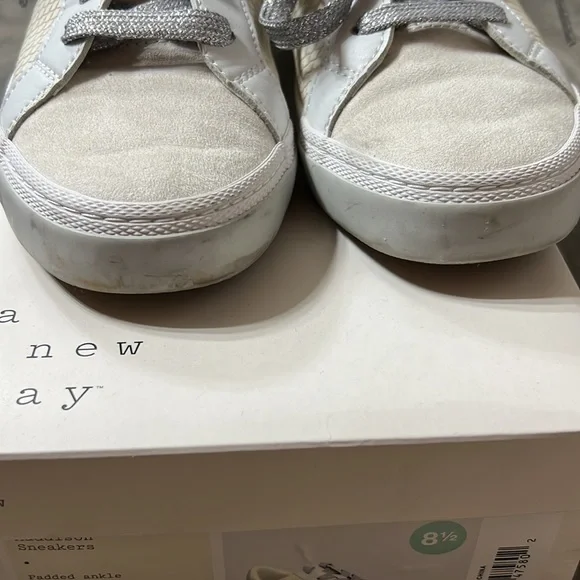 a new day Maddison Mixed Fabric Lace Up Sneakers Size 8.5 - Picture 6 of 13